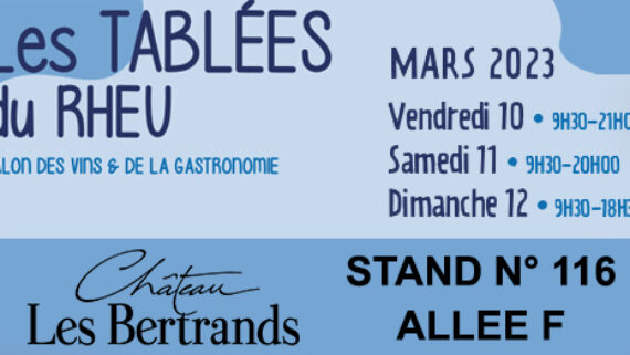 SALON LES TABLEES DU RHEU DU 10 AU 12 MARS